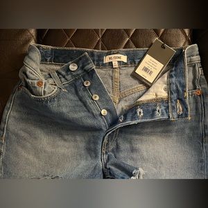 Re/Done Light Vintage High Rise Short.